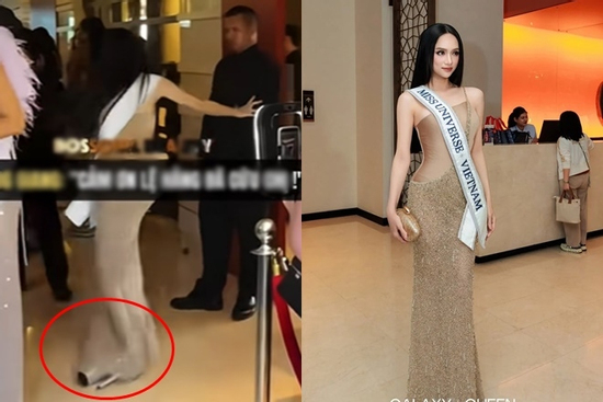 Thót tim: Hương Giang loạng choạng ngã nhào tại Miss Universe, nguyên do vì đâu?