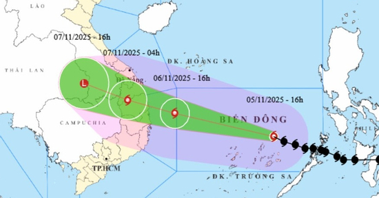 Tin mới nhất về bão số 13 Kalmaegi: Mạnh cấp 14, di chuyển nhanh hướng vào miền Trung