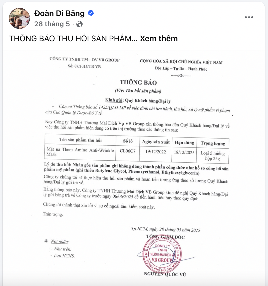 Động thái mới gây chú ý phía Đoàn Di Băng khi Nguyễn Quốc Vũ vướng vòng lao lý