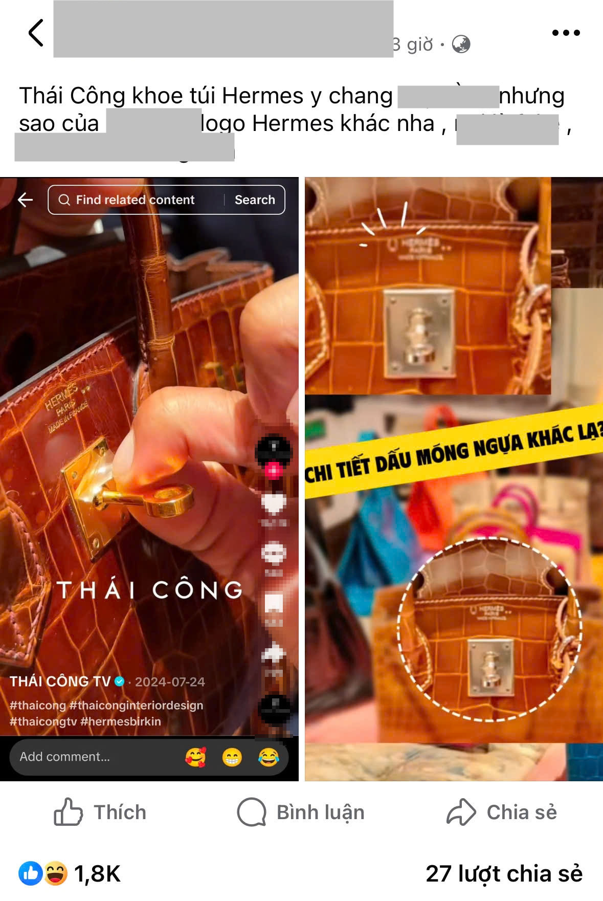 Đến lượt NTK Quách Thái Công gặp biến căng trang Facebook cá nhân đã khóa bình luận