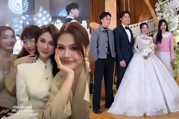 Quỳnh Nga, Huyền Lizzie, Phanh Lee và loạt sao đình đám VFC đổ bộ hôn lễ Đình Tú