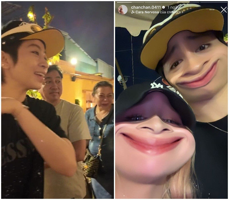 Xôn xao thái độ bố mẹ Gil Lê khi ở cạnh Xoài Non sau nghi vấn bị gia đình người yêu hắt hủi