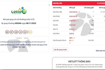 Một người ở TP.HCM trúng độc đắc Vietlott hơn 21 tỷ đồng
