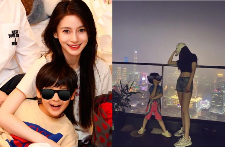 'Tóm sống' Angelababy và bạn trai tin đồn đưa con đi chơi - Ảnh 2