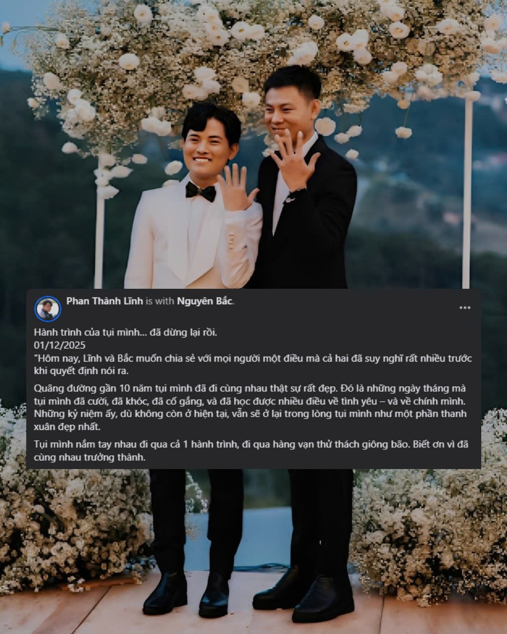 Cặp đôi nổi đình đám Người Ấy Là Ai thông báo chia tay sau 10 năm gắn bó