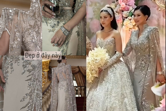 'Bóc' giá outfit đắt ngang căn biệt thự mẹ Tiên Nguyễn mặc trong hôn lễ con gái