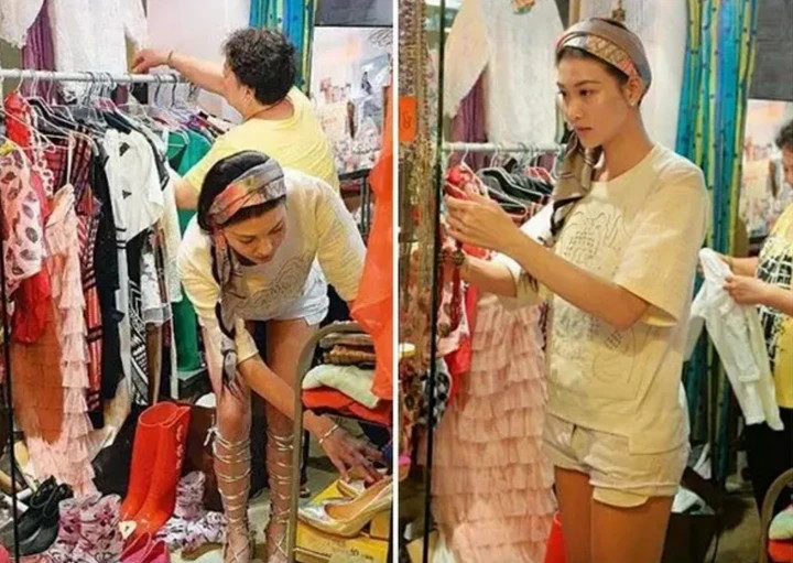 Mỹ nhân đình đám từng đi bán quần áo lề đường.