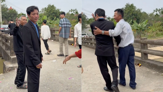 Clip cha không nỡ buông tay con gái về nhà chồng khiến dân mạng rưng rưng