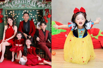 Bé út Lisa giật trọn spotlight trong bộ ảnh Noel nhà Khánh Thi - Phan Hiển