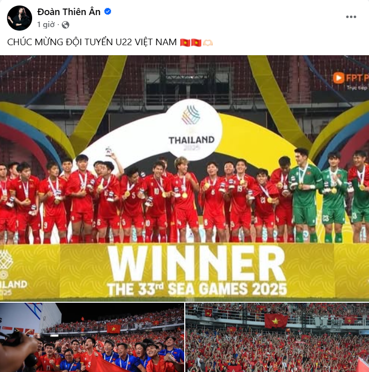 Hương Giang Hiền Hồ nói gì khi Việt Nam vô địch SEA Games 33