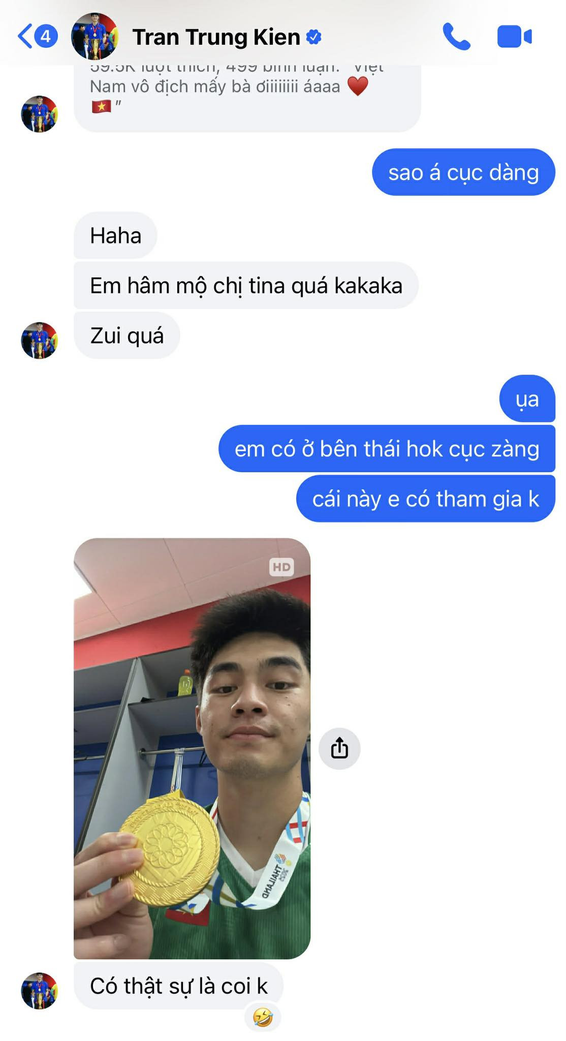 Rò rỉ tin nhắn riêng tư gây sốt MXH mạng giữa thủ môn U22 Việt Nam và Tiktoker có tiếng