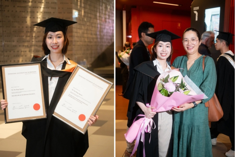 Quán quân Olympia Nguyễn Thị Thu Hằng tốt nghiệp cùng lúc hai bằng cử nhân tại Australia