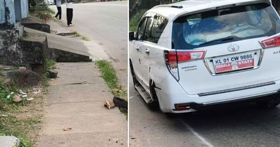 Xe Toyota Innova bất ngờ rụng văng bánh xe khi đang chở Bộ trưởng Ấn Độ