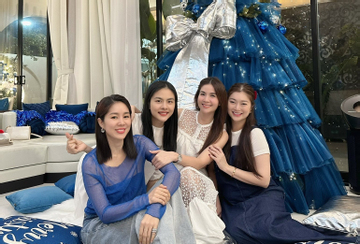 Vân Trang 'hút triệu view', khiến chị em nể phục khi trang trí nhà đón Giáng sinh