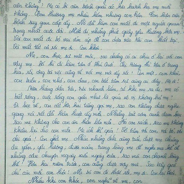 Bức thư nữ sinh lớp 9 ở Nghệ An gửi mẹ khiến ngàn người rơi nước mắt