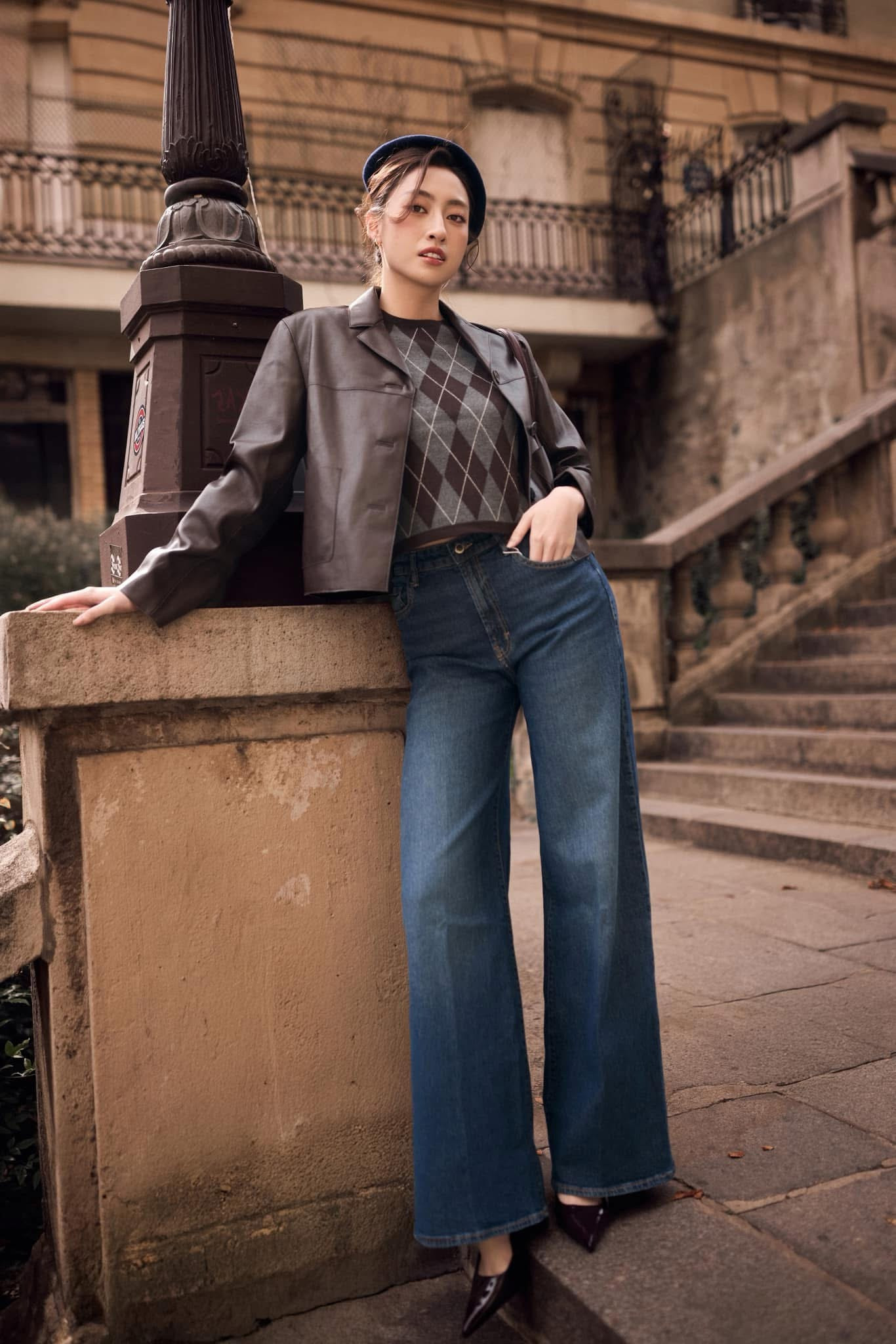 Xuống phố mùa đông với áo da đẹp như Tăng Thanh Hà, Hoa hậu Trần Tiểu Vy, Lương Thuỳ Linh - Ảnh 7.