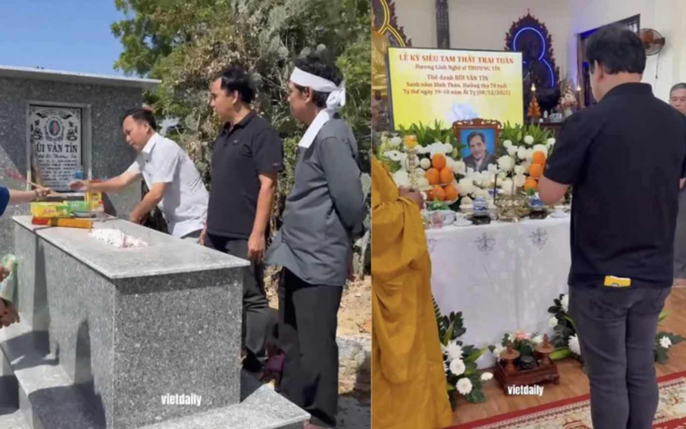 Nam Mc Hiếm Hoi Dự Lễ Cầu Siêu Và Viếng Mộ Thương Tín, Là Ai?