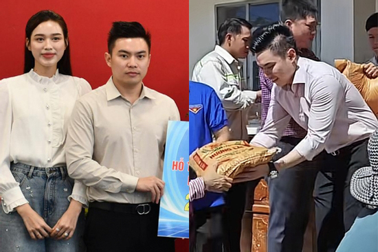 Thiếu gia Viết Vương lộ diện sau đám cưới với Đỗ Thị Hà, thái độ khi đi từ thiện gây chú ý