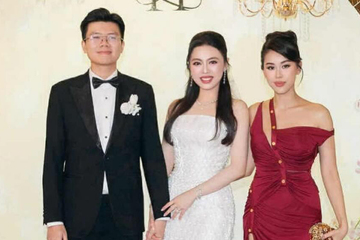 Tiên Nguyễn diện đầm gần trăm triệu đi đám cưới, màn đọ sắc bên cô dâu gia tộc nghìn tỷ gây sốt