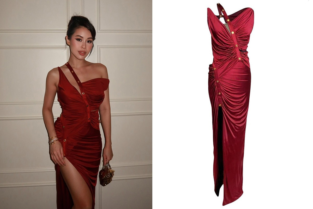 Tiên Nguyễn diện đầm nghìn đô đi đám cưới