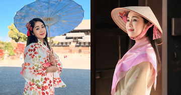 Vừa mừng tuổi mới, NSND Thu Hà tung ảnh khoe sắc với trang phục Kimono ở Nhật Bản
