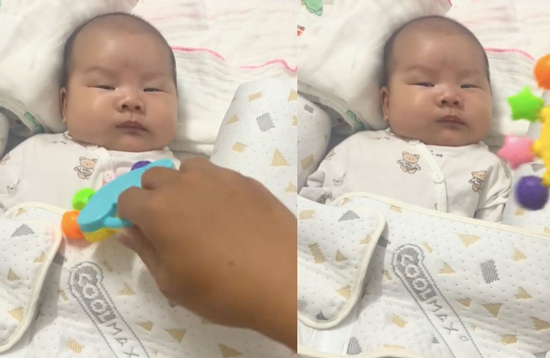 Em bé sơ sinh có khí chất 'tổng tài lạnh lùng' khiến dân mạng cười bò