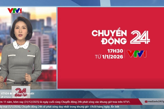 Bỏ bản tin Chuyển động 24h trưa từ ngày 1/1/2026