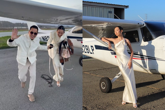 Hoa hậu Vbiz được bạn trai Việt kiều cầu hôn trên trực thăng cả showbiz thi nhau chúc mừng