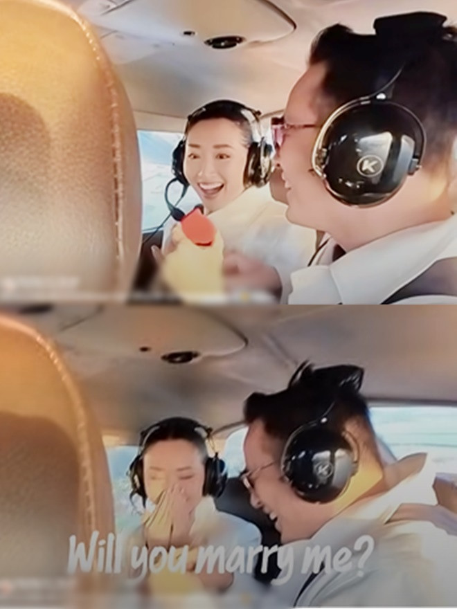 Hoa hậu Vbiz được bạn trai Việt kiều cầu hôn trên trực thăng cả showbiz thi nhau chúc mừng