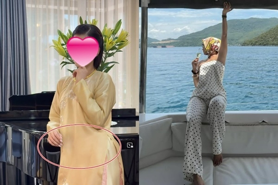 Á hậu đình đám Vbiz vướng nghi vấn có tin vui trước đám cưới