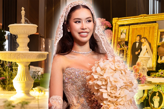 Choáng ngợp không gian tiệc cưới góc nào cũng 'tỏa mùi tiền' của Tiên Nguyễn