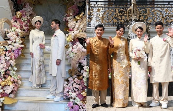 Không gian xa xỉ toát mùi tiền ở đám cưới Tiên Nguyễn và chồng gốc Dubai