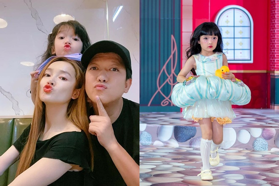 Con gái Nhã Phương - Trường Giang lộ diện 'nét căng', càng lớn càng giống mẹ như lột