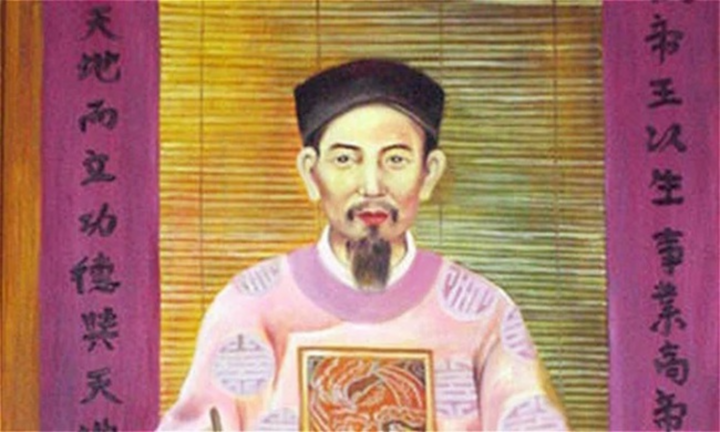 Tranh vẽ thầy giáo Chu Văn An. (Ảnh: Bảo tàng Lịch sử Việt Nam)