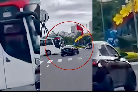 Một phụ nữ ở Cà Mau lái xe nẹt pô, lạng lách trên đường TP Nha Trang