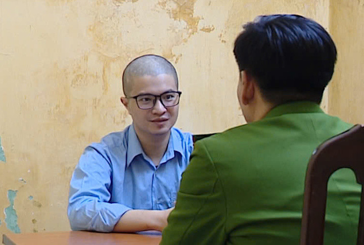 Phó Đức Nam tại cơ quan công an.