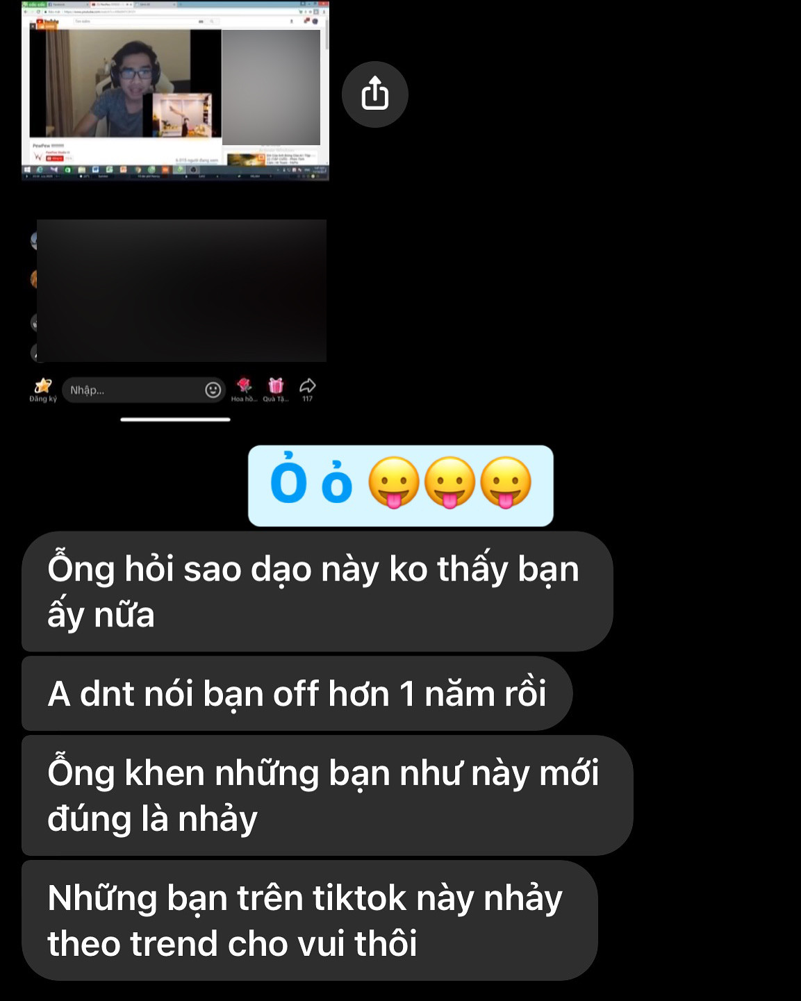 Chính chủ còn tỏ ra vô cùng thích thú khi được nam streamer khen ngợi