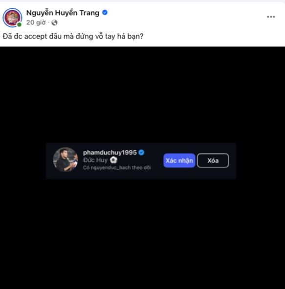 MC Huyền Trang ‘Mù Tạt’ và cầu thủ Đức Huy đều đáp trả tin đồn ảnh 1