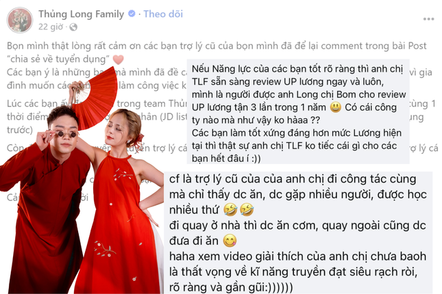 Trợ lý cũ lên tiếng, thêm góc nhìn thú vị về tuyển dụng trợ lý của Thủng Long Family ảnh 1