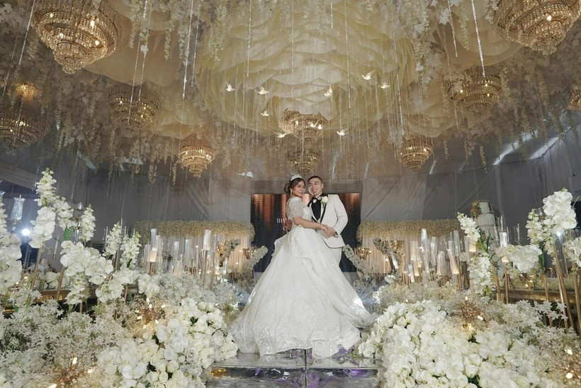 Cô dâu Jermine Jacob và chú rể Luvert Edison. Ảnh: Jermine Bondal.