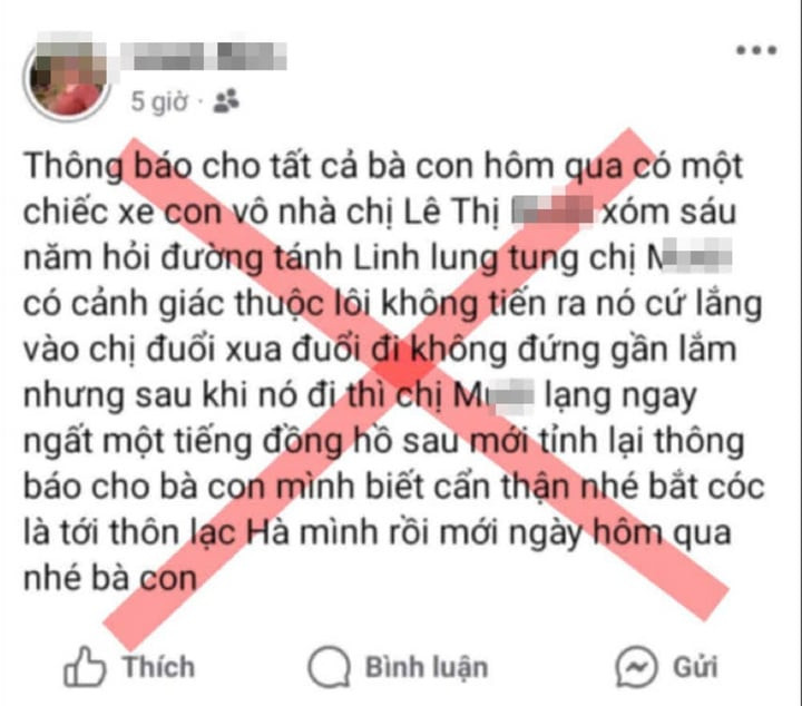 Thông tin đăng tải bắt cóc trẻ em ở Bình Thuận là sai sự thật.
