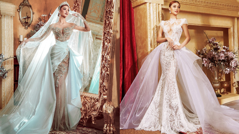 Á hậu Kiều Loan mặc váy cưới đẹp đến mức nào trước khi quyết định lấy chồng