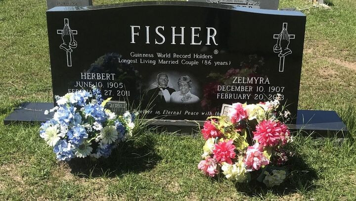 Ngay cả khi đã qua đời, cặp đôi nắm giữ kỷ lục Guiness Thế giới này vẫn ở bên nhau. (Ảnh: Find a Grave)