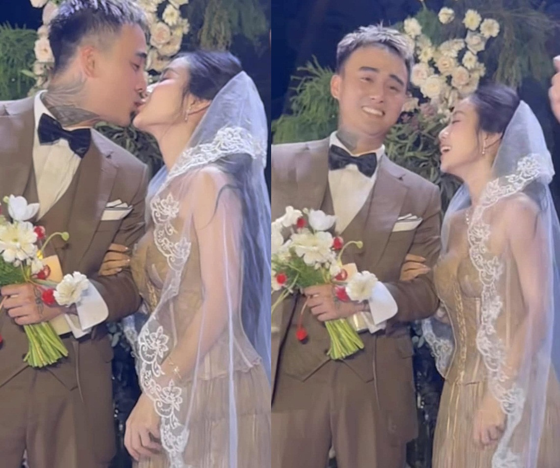 Đạt G Cindy Lư hoá thành cô dâu chú rể khoá môi đầy ngọt ngào