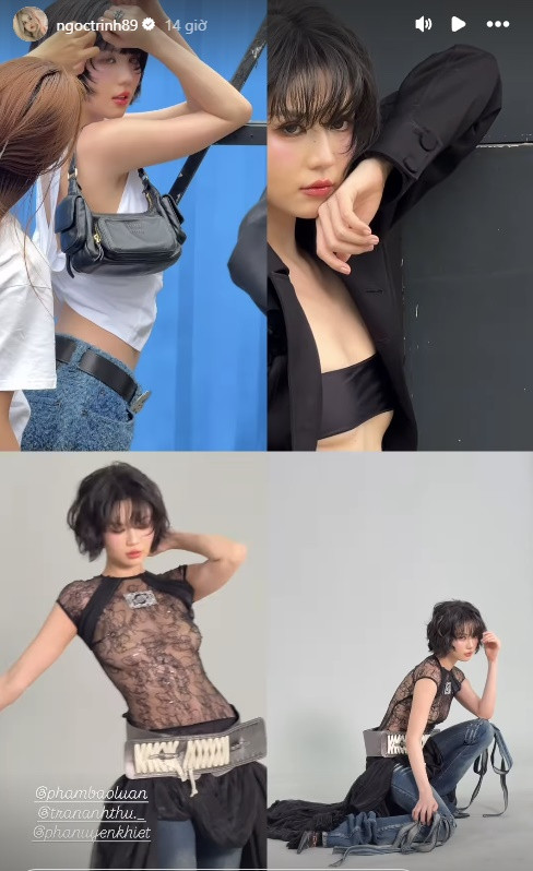 Ngọc Trinh gây sốt với chiếc áo 5cm tí hon lộ vòng 1 phẳng lì