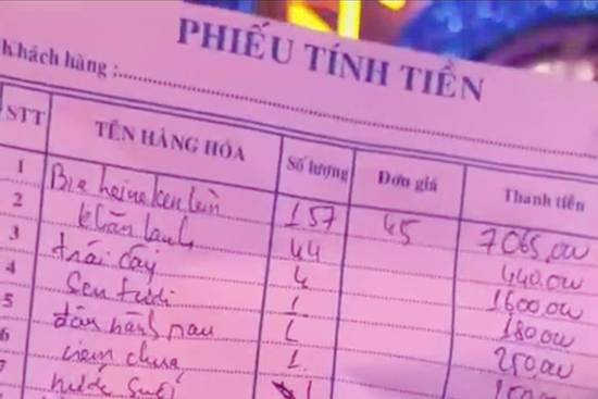 Quán karaoke bị tố ‘ca có chút xíu mà 14 triệu mấy', 1 lon bia 45 nghìn đồng