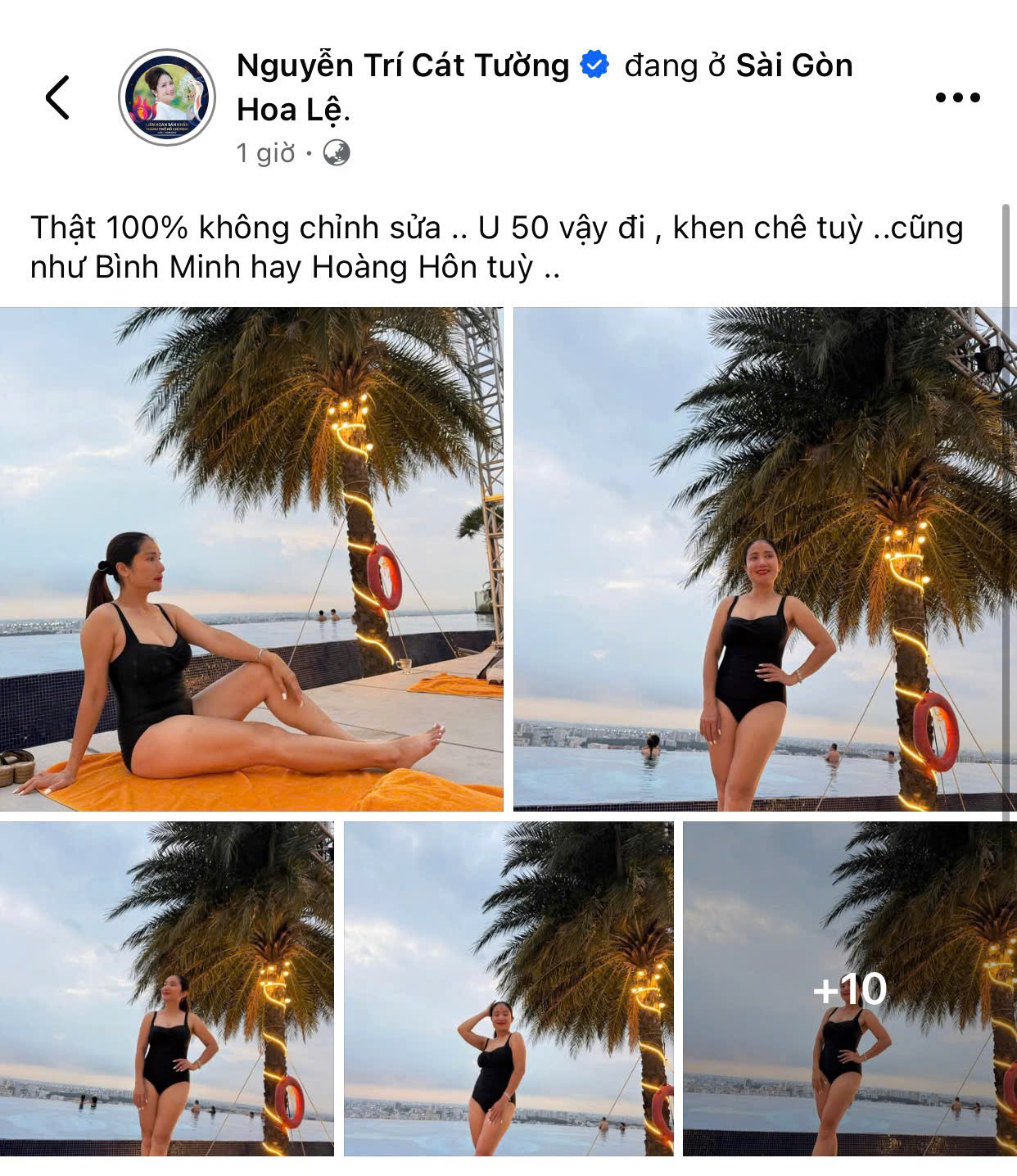 Cát Tường mặc đồ bơi khoe body đẫy đà tuổi 47 khẳng định khen chê tùy