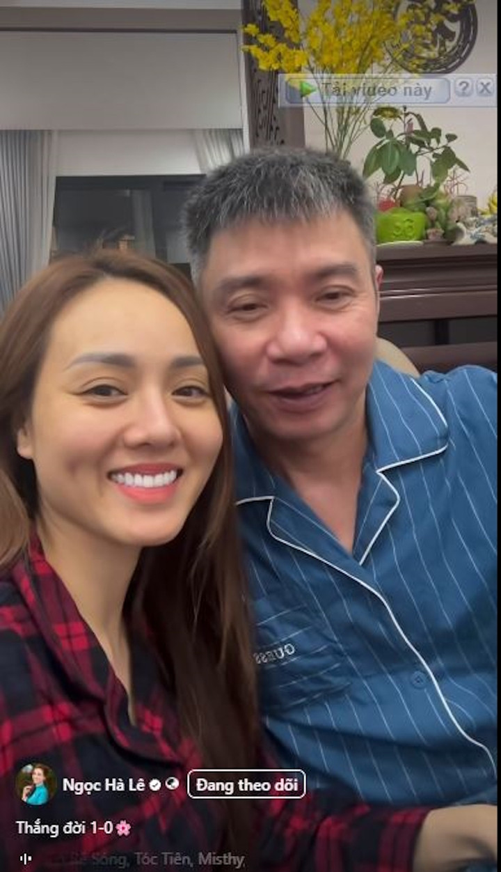 Vợ nghệ sỹ Công Lý chia sẻ khoảnh khắc đời thường của hai vợ chồng kèm chia sẻ: