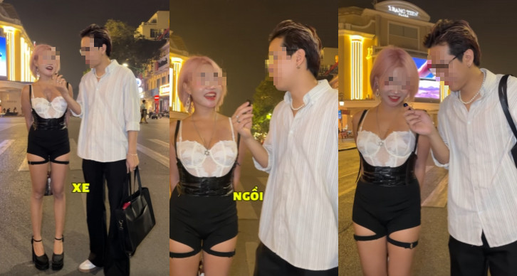 Khoe body nóng bỏng, cô gái đòi