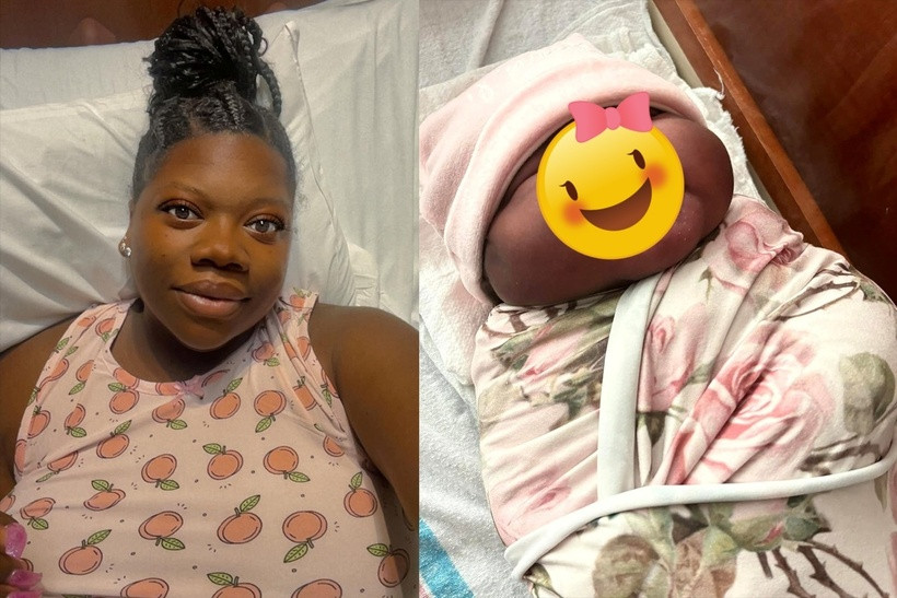 Chị Pamela Mann và bé Paris Halo. Ảnh: Grandview Medical Center.